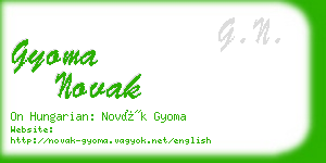 gyoma novak business card